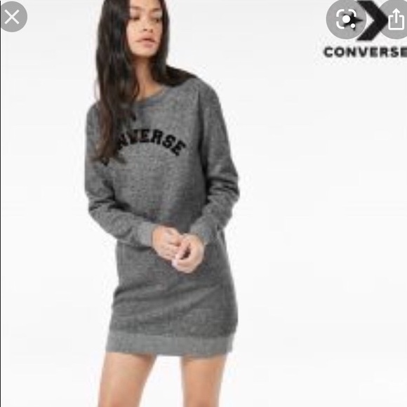 sweater dress with converse